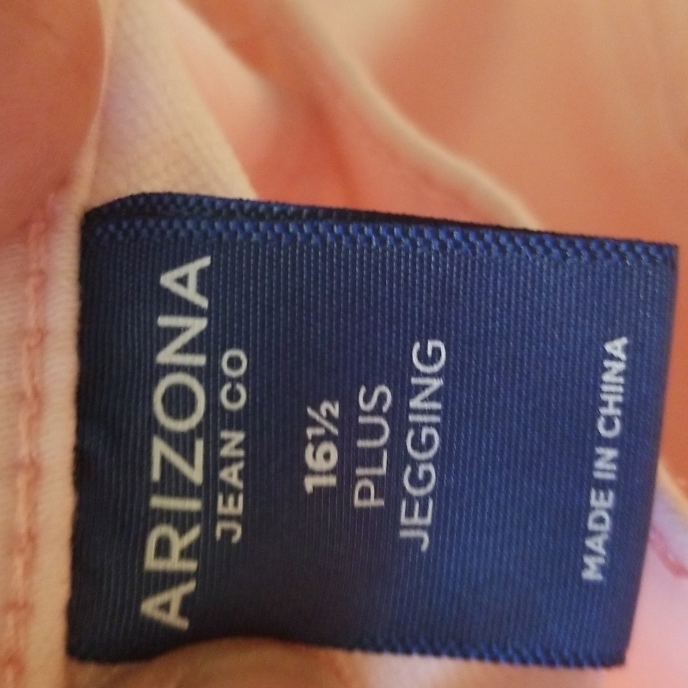 Arizona Jean Co 16 1/2 plus Jegging Light Pink Pants - Picture 5 of 13